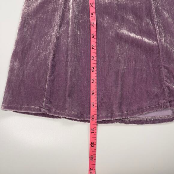 For Love‎ & Lemons Viva Velvet Deep V Mini Dress in Lilac Womens XS - Picture 12 of 15